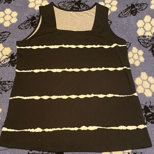 Black and White Striped Women's Top